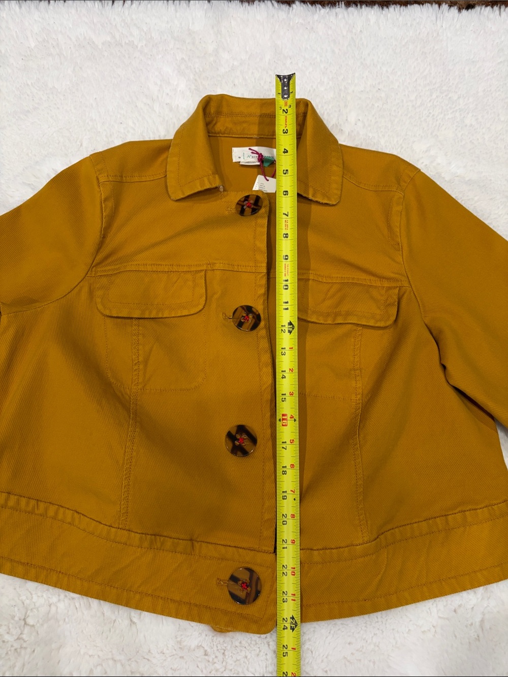 Anthropologie Plus,Size 1X,Mustard Bell-Sleeve Jacket - Picture 14 of 17